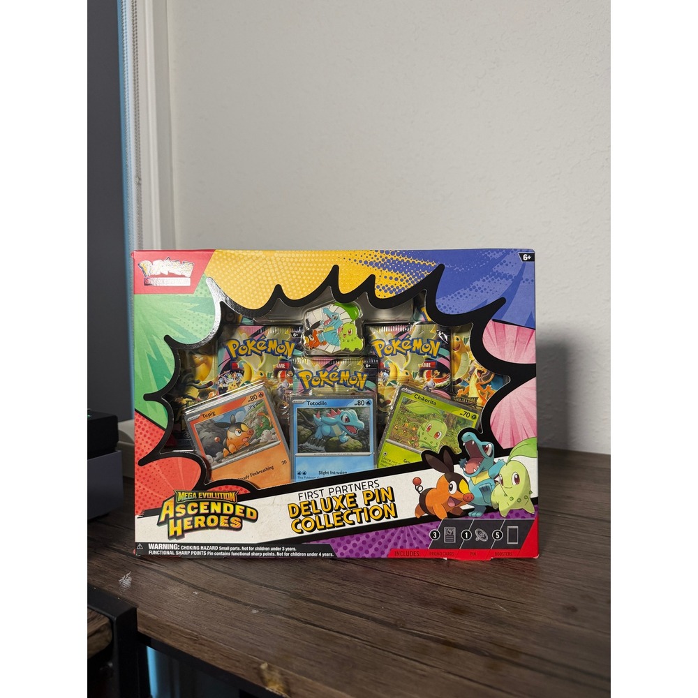 Pokemon Mega Evolution Ascended Heroes First Partners Deluxe Pin Collection Box